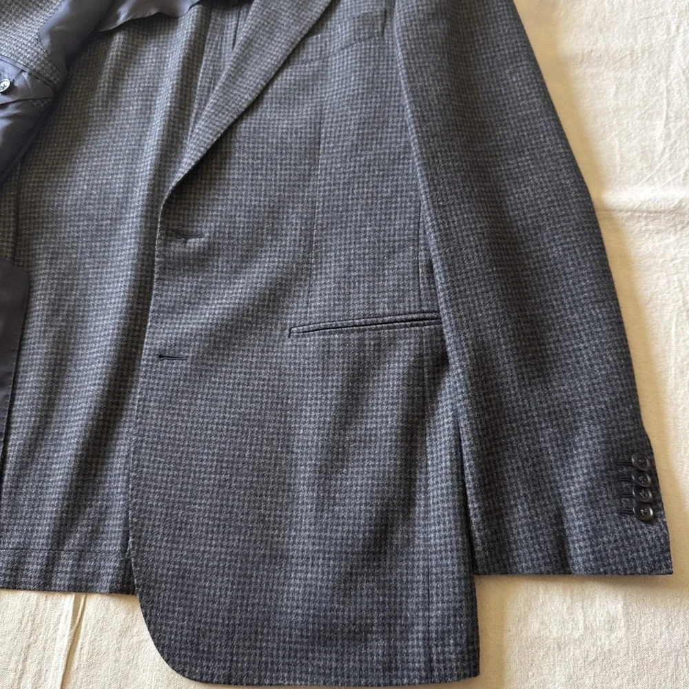 Suitsupply Blazer 42 Slim Check Merino Wool Marling Evans Havana Patch